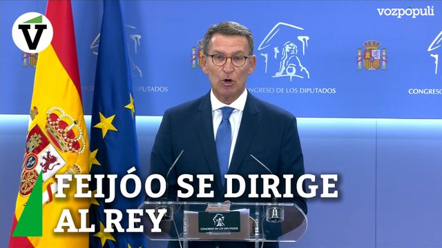 Feijóo también comunica al rey que está dipuesto a someterse a la investidura