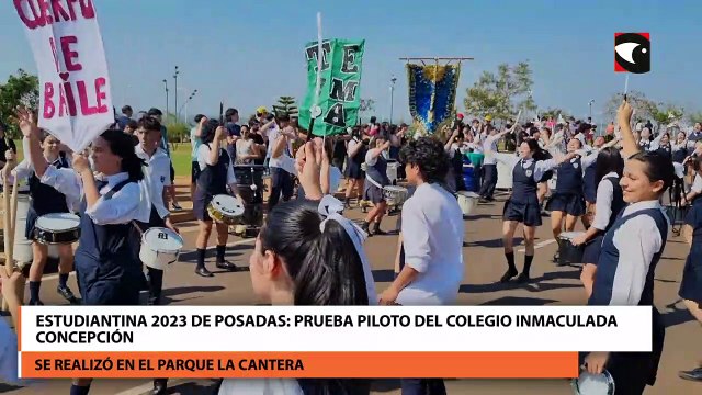 Estudiantina 2023 de Posadas: Prueba piloto del colegio Inmaculada Concepción