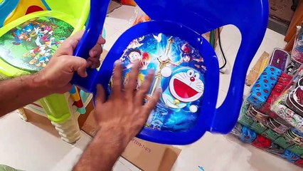 Unboxing and Review of Spiderman, barbie, ben 10, doremon character Multipurpose Strong and Durable kids Chair With Handle