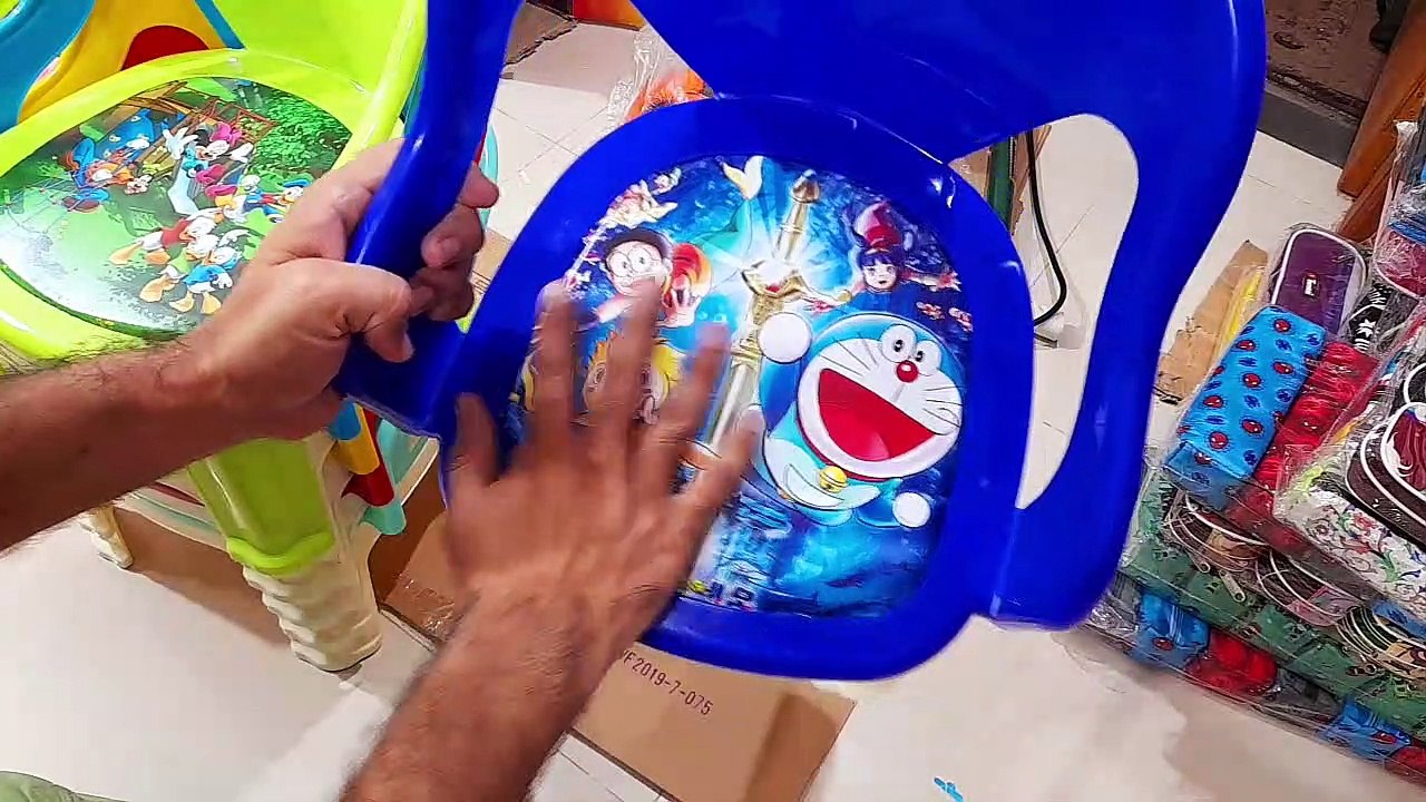 Unboxing and Review of Spiderman, barbie, ben 10, doremon character Multipurpose Strong and Durable kids Chair With Handle