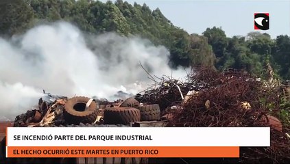 Se incendió parte del Parque Industrial
