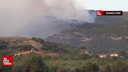 Yunanistan'da Türk köylerine sıçrayan yangın kontrol altında