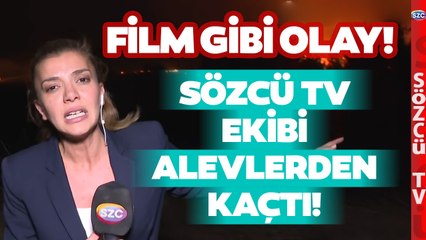 Çanakkale Yangınında Filmleri Aratmayacak Anlar! Muhabirimiz Alevlerden Böyle Kaçtı