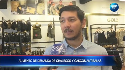 Aumenta la demanda de chalecos y cascos antibalas en Ecuador