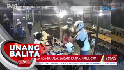Panghoholdap ng 6 na lalaki sa isang kainan, nahuli-cam | UB