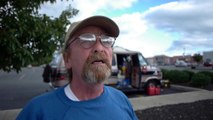 Homeless man lost the house he lived in for 27 years and now lives in a van.