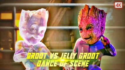 Baby Groot Vs Jelly Groot Dance of Scene