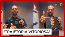 Eduardo Bolsonaro lança calendário com foto do pai mostrando cicatriz: 'Para as tias do zap'