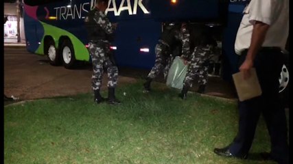 Choque vistoria ônibus na Rodoviária em busca de contrabando e drogas