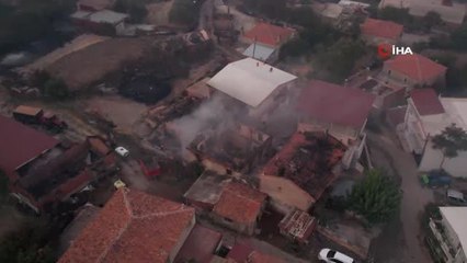 Çanakkale'deki yangında en büyük zararı Yağcılar Köyü gördü! Yerleşim alanları küle döndü