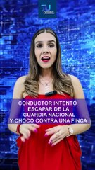 El conductor de una camioneta de lujo terminó impactado contra una finca ubicada en la zona Centro de Jamay, intentaba escapar de la Guardia Nacional  #TuNotiReel