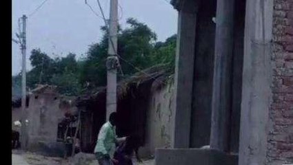 हरदोई: जल्लाद पति ने महिला को मारपीट कर घर से निकाला, वीडियो वायरल