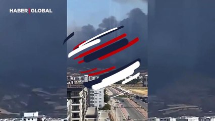 Çanakkale’deki orman yangınının büyüklüğü vatandaş kamerasında