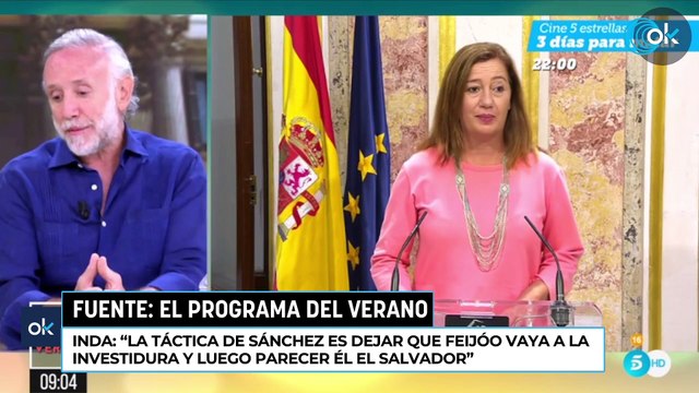 Inda: La táctica de Sánchez es dejar que Feijóo vaya a la investidura y luego parecer él el salvador