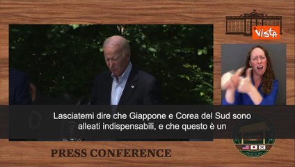 Biden: "Sud Corea e Giappone alleati indispensabili, questo ? momento storico"