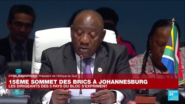 REPLAY : 15ème sommet des BRICS à Johannesburg, l'Afrique du Sud, le Brésil et la Russie s'expriment