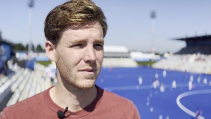 Euro de hockey : Gauthier Boccard, défenseur des Red Lions, après le match face à l’Autriche