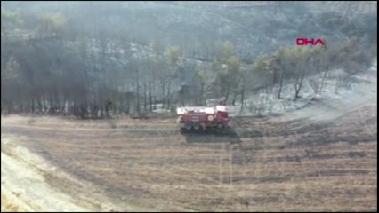 ÇANAKKALE'DEKİ FELAKET HAVADAN GÖRÜNTÜLENDİ