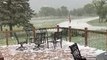 People Witness Massive Hail Balls Aggressively Falling During Hail Storm