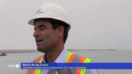 Avança construção do megaporto de Chancay, no Peru