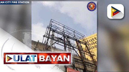 Lalaking umakyat at natulog sa itaas ng isang billboard sa Caloocan, nailigtas ng mga awtoridad