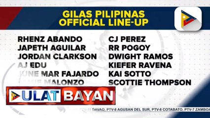 12-man team ng Gilas Pilipinas sa FIBA World Cup, pinangalanan na ng SBP