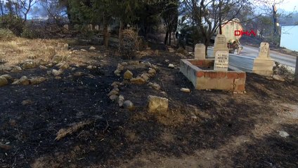 UN INCENDIE DE FORÊT À CANAKKALE A DÉTRUIT LE CIMETIÈRE DE YAĞCILAR