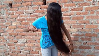 highponytail style in heavy volumeable hair ------ see how I manage my long and thick hair --