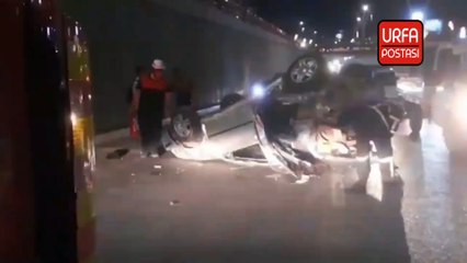 Şanlıurfa'da takla atan otomobildeki 2 kişi yaralandı