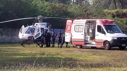 Com problema no coração, mulher é transferida de helicóptero a Cascavel