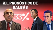José Luis Balbás: “Mi pronóstico es 33% Feijóo, 33% Sánchez, 33% repetición”