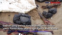 Pesisir Pantai Lampung Selatan Kembali Tercemar Limbah Hitam Mirip Aspal