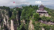 WATCH: Slackliners compete in China at more than 1,000 metres altitude