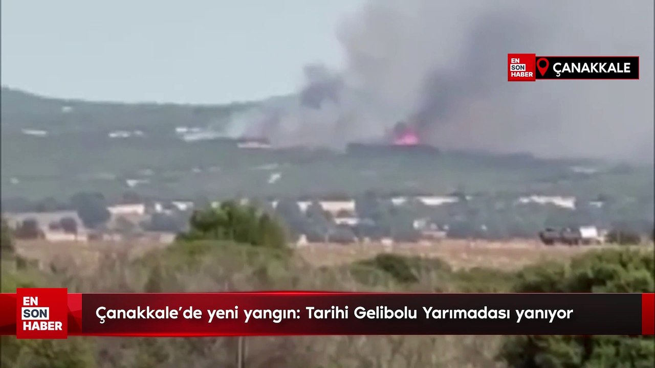Çanakkale'de yeni yangın: Tarihi Gelibolu Yarımadası yanıyor