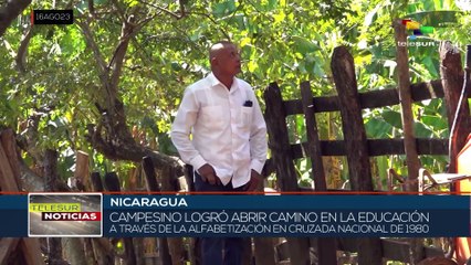 Campesino nicaragüense narra sus vivencias sobre Cruzada Nacional de Alfabetización en 1980