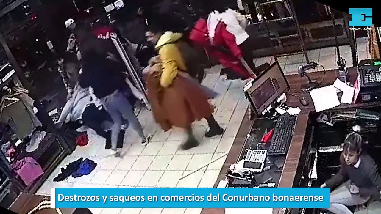 Destrozos y saqueos en comercios del Conurbano bonaerense