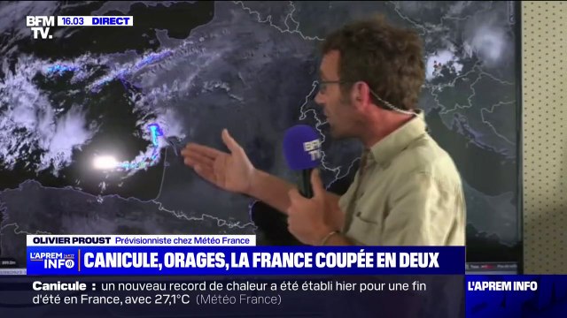 Vigilance Orages: Les deux paramètres à surveiller sont la grêle et les violentes rafales de vent de l'ordre de 80 à 100km/h , explique Olivier Proust, prévisionniste à Météo France