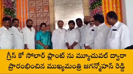 నంద్యాల జిల్లా: గ్రీన్ కో సోలార్ ప్లాంట్ ను వర్చువల్ గా సీఎం జగన్