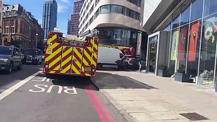 Shop fire on City Road in Hackney, near Old Street.