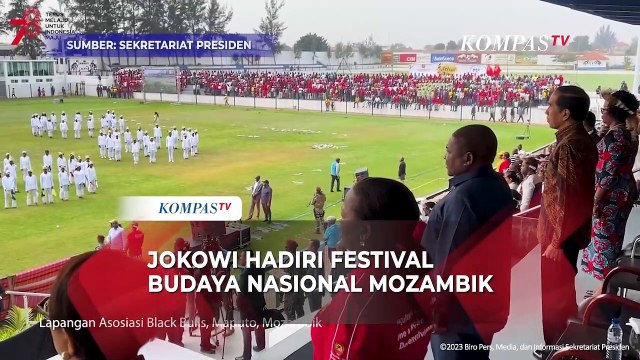Pakai Ikat Kepala Tradisional Afrika, Jokowi Hadiri Acara Festival Budaya Mozambik