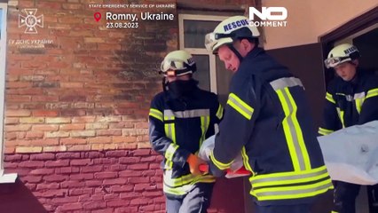 WATCH: Aftermath of deadly drone attack on school in Ukraine's northeast