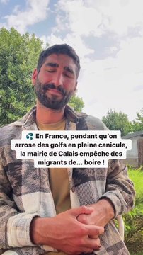 Eau… secours ! À Calais, la mairie a confisqué mi-août une cuve de 1000L d’eau installée en centre-ville par l’association @calais_food_collective ! Tout va bien… . L’inhumanité n’a donc pas de limite.