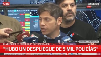 Axel Kicillof confirmó que ya son 94 los detenidos por los saqueos