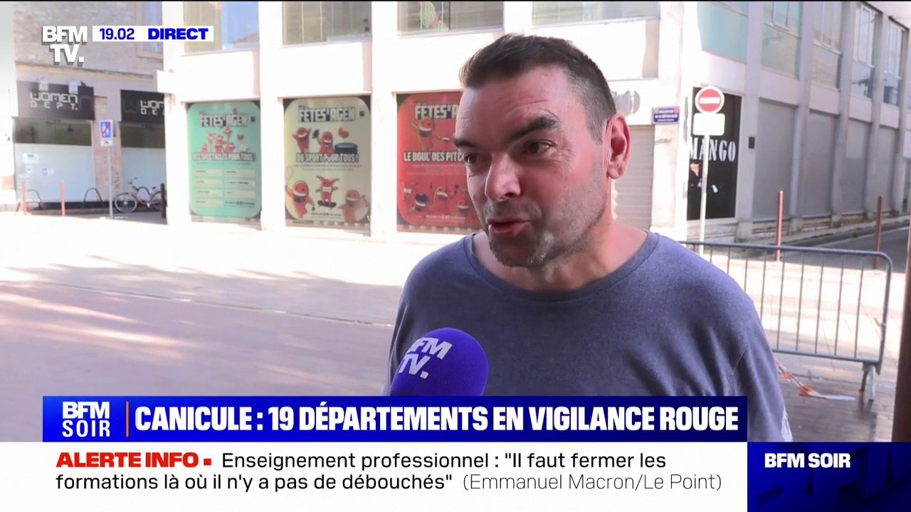 "J'essaye d'aider toutes les personnes âgées autour de chez moi"  ➡ À Agen, où il a fait jusqu'à 40,8°C ce mercredi, les habitants tentent d'adapter leur journée pour supporter la chaleur