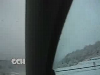 GIORGIO SUR L'AUTOROUTE A36 SOUS LA NEIGE DE MARS 2008