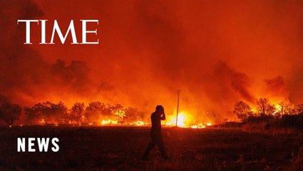 Flames Devour Forests and Homes in Athens, Greece