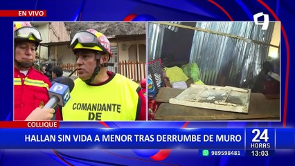 Comas: rescatan cuerpo sin vida de menor que quedó atrapado tras la caída de muro
