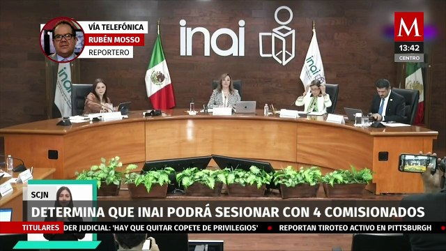 SCJN otorga suspensión al INAI; podrá sesionar con cuatro comisionados