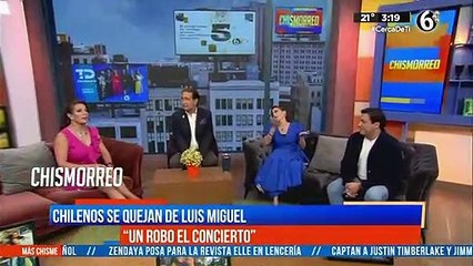 Chilenos de quejan de Luis Miguel por su estado de salud