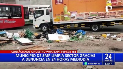 Tras denuncia de 24 horas: Municipio de SMP retira basura acumulada